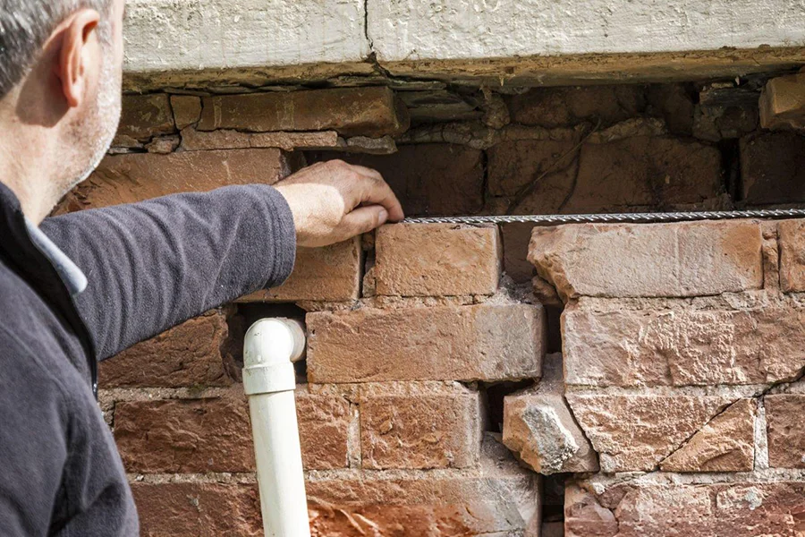 cracked wall structural repair woodbury tn